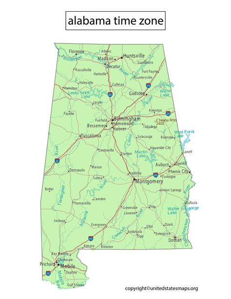 what timezone is alabama in|time zone map.